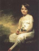 Sir Henry Raeburn A Little Girl Carrying Flowers (mk05) oil painting